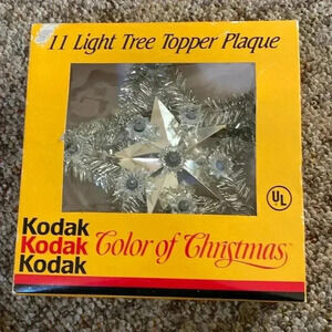Kodak vtg 11 light tree topper plaque color Christmas from the 90's